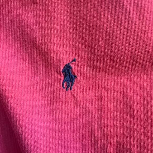 Ralph Lauren Custom Fit Stripe Red Blue Pony Button Down Shirt Men's Size XXL - Picture 3 of 7